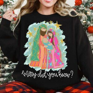 Mary Did You Know, Christmas Baby Jesus, Manger Scene, Whimsical Holiday 141